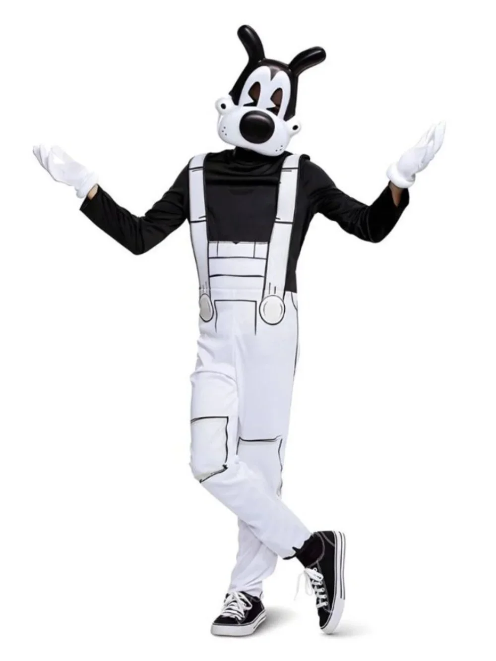 Disguise Bendy Boris The Wolf Costume Youth Childrens Medium (7-8) + Mask Gloves